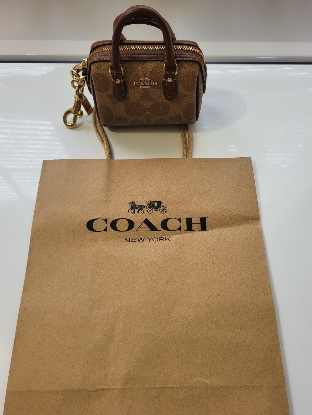 Coach mini ROWAN bag Charm - Picture 1 of 9